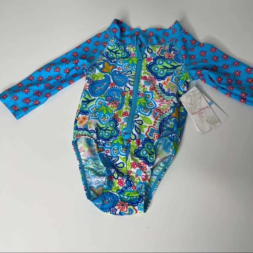 Tommy Bahama Girls' Uv Protection 1-Piece Swimsuit Bathing Suit